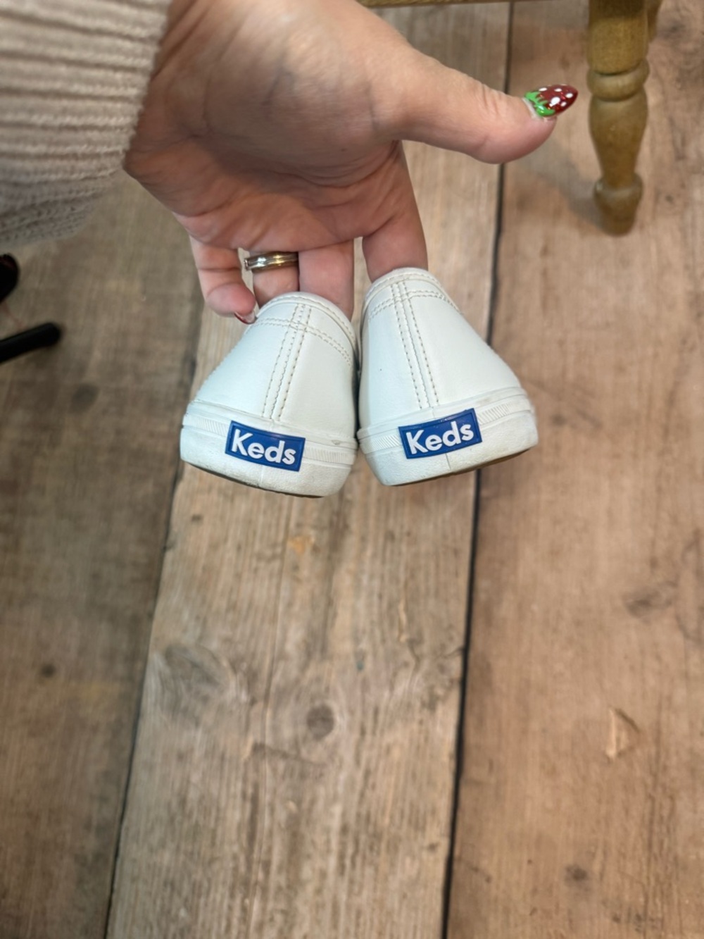 Keds White Women's Low-Top Lace-Up Sneakers - Picture 4 of 8
